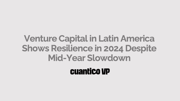 Venture Capital in Latin America Shows Resilience in 2024 Despite Mid-Year Slowdown - Cuantico VP